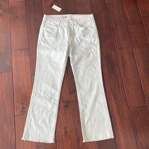 Anthropologie Pilcro High-Rise Cropped Jeans Mint Green Size 27 - Picture 3 of 8